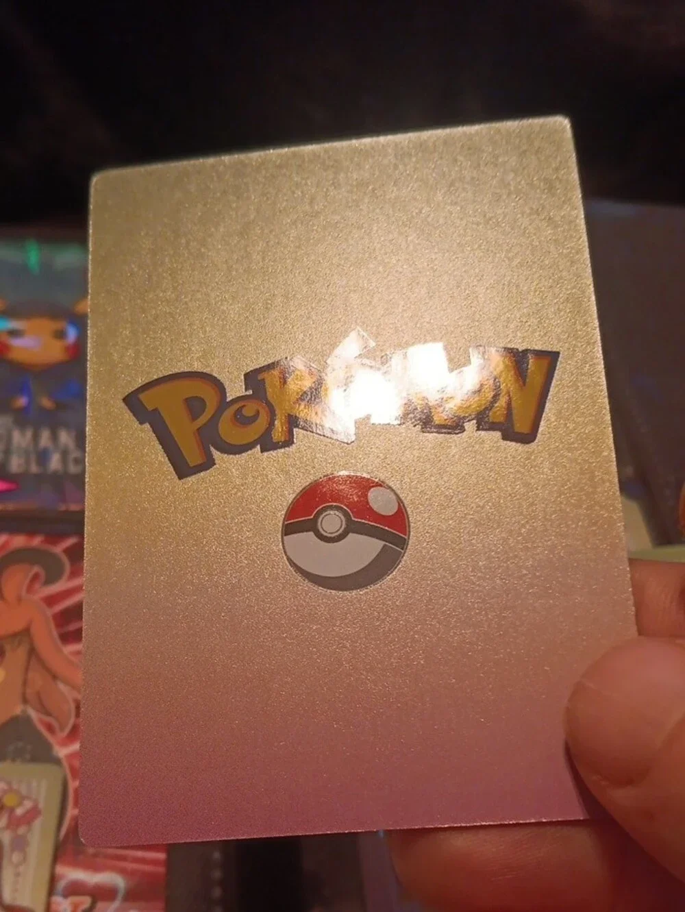 Pokemon Gold Foil Bocchi The Rock! Trading Card with Red and Yellow Artwork